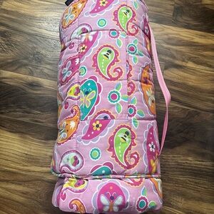 Playful Pink and Orange Paisley toddler sleep mat